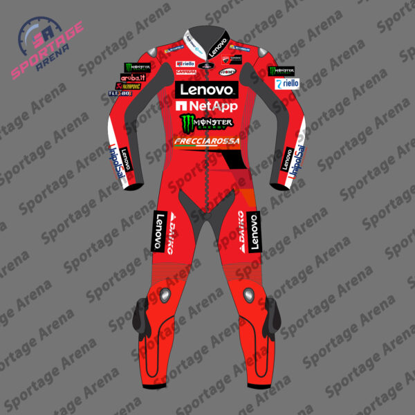 Francesco Bagnaia Ducati MotoGP 2023 Leather Race Suit Front