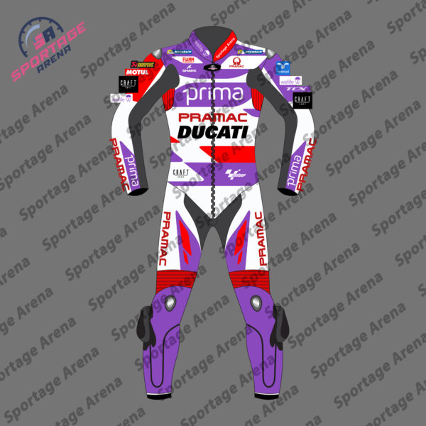 Johann Zarco MotoGP 2023 Ducati Motorcycle Leather Racing Suit Front