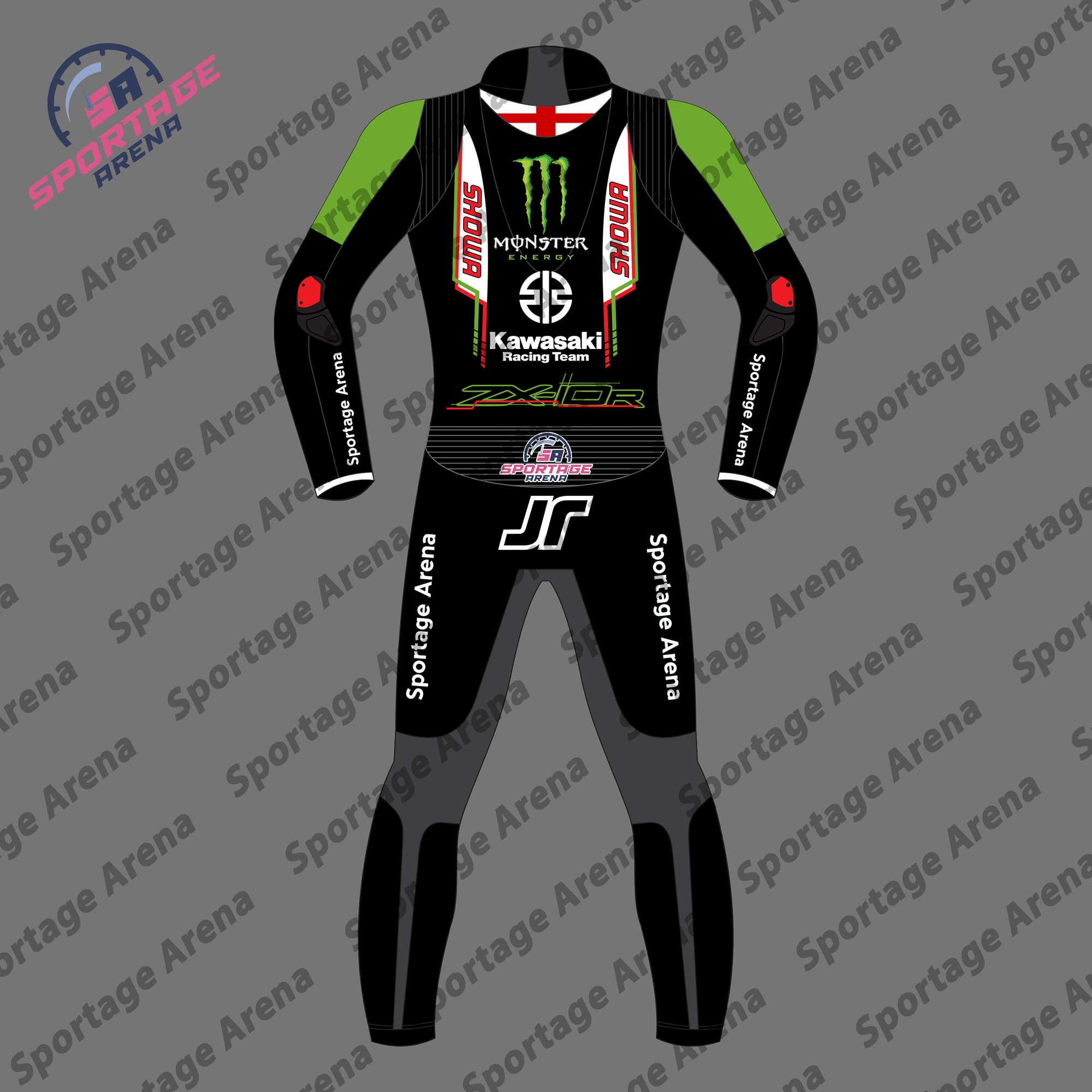 Jonathan Rea SBK 2023 Kawasaki Motorcycle Racing Suit Back Jonathan Rea SBK 2023 Kawasaki Motorcycle Racing Suit Back