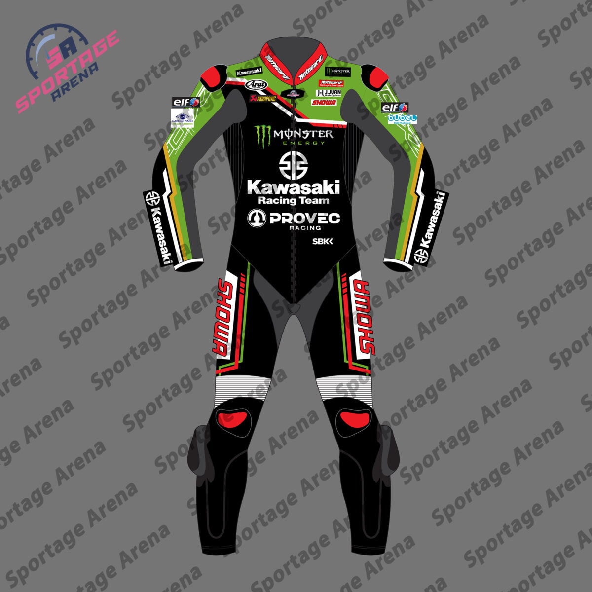 Jonathan Rea SBK 2023 Kawasaki Motorcycle Racing Suit Front