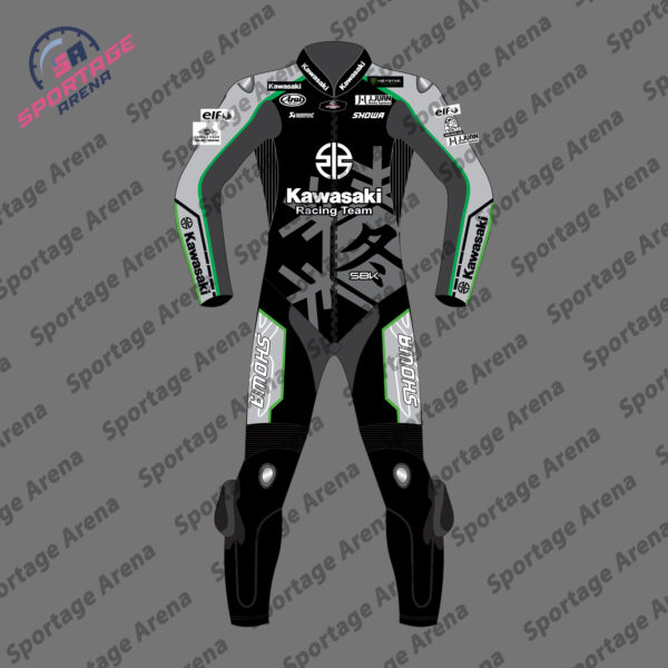 Jonathan Rea Winter Test 2023 Kawasaki Race Leather Suit Front