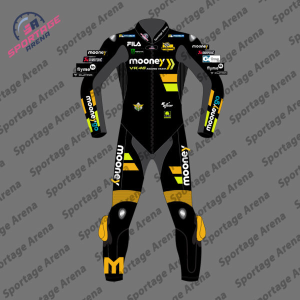 Luca Marini MotoGP 2023 Mooney VR46 Motorbike Leather Race Suit Front