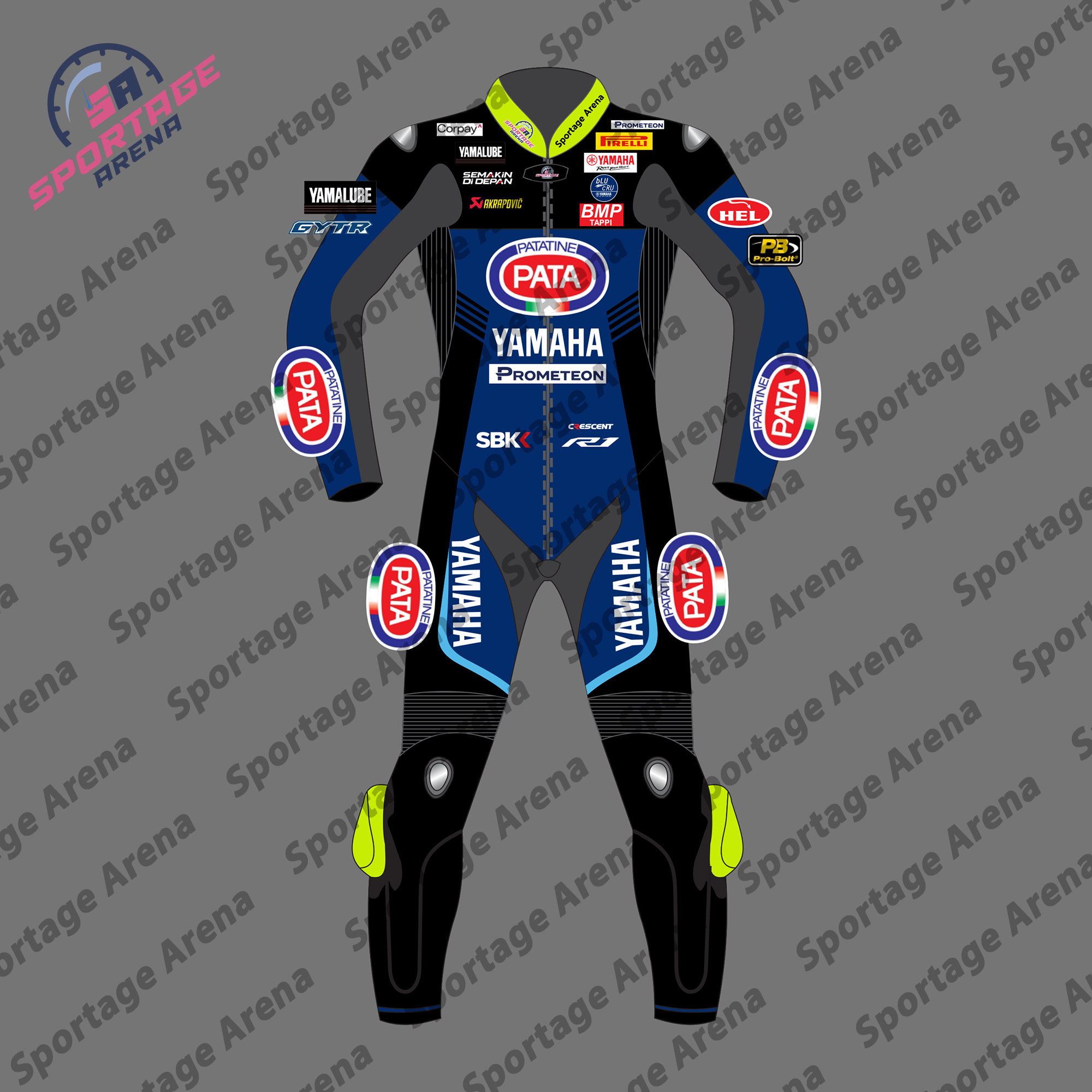 Toprak Razgatlioglu Yamaha SBK 2023 Motorbike Race Suit Front Toprak Razgatlioglu Yamaha SBK 2023 Motorbike Race Suit Front