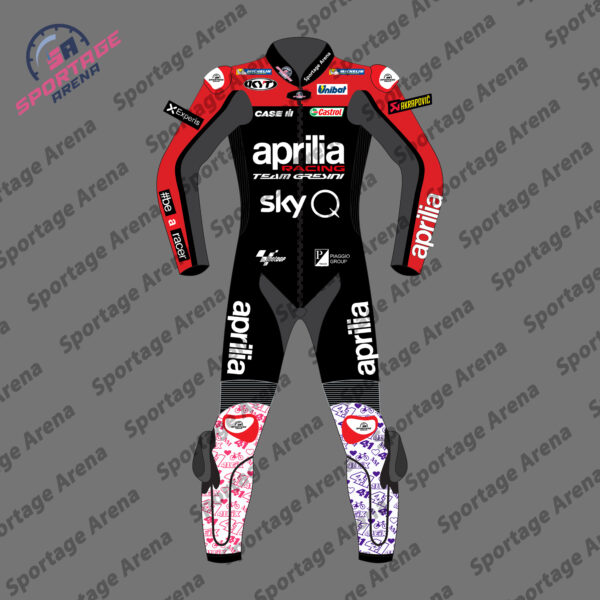 Aleix Espargaro MotoGP 2022 Aprilia Racing Leather Suit Front