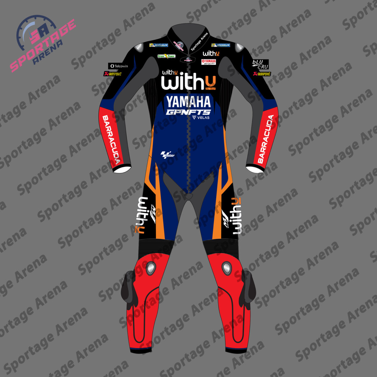 Andrea Dovizioso Yamaha WithU MotoGP 2022 Riding Suit Front