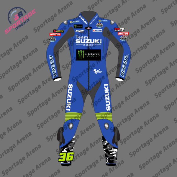 Joan Mir Team Suzuki MotoGP 2022 Motorbike Leather Race Suit Front