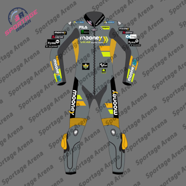 Luca Marini MotoGP 2022 Mooney VR46 Racing Leather Suit Front