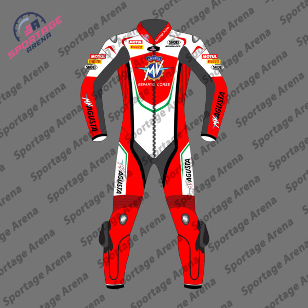MV Agusta Reparto Corse 2022 Riding Leather Suit Front