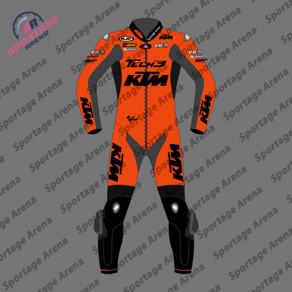 Raul Fernandez Tech3 KTM MotoGP 2022 Motorcycle Leather Racing Suit Front