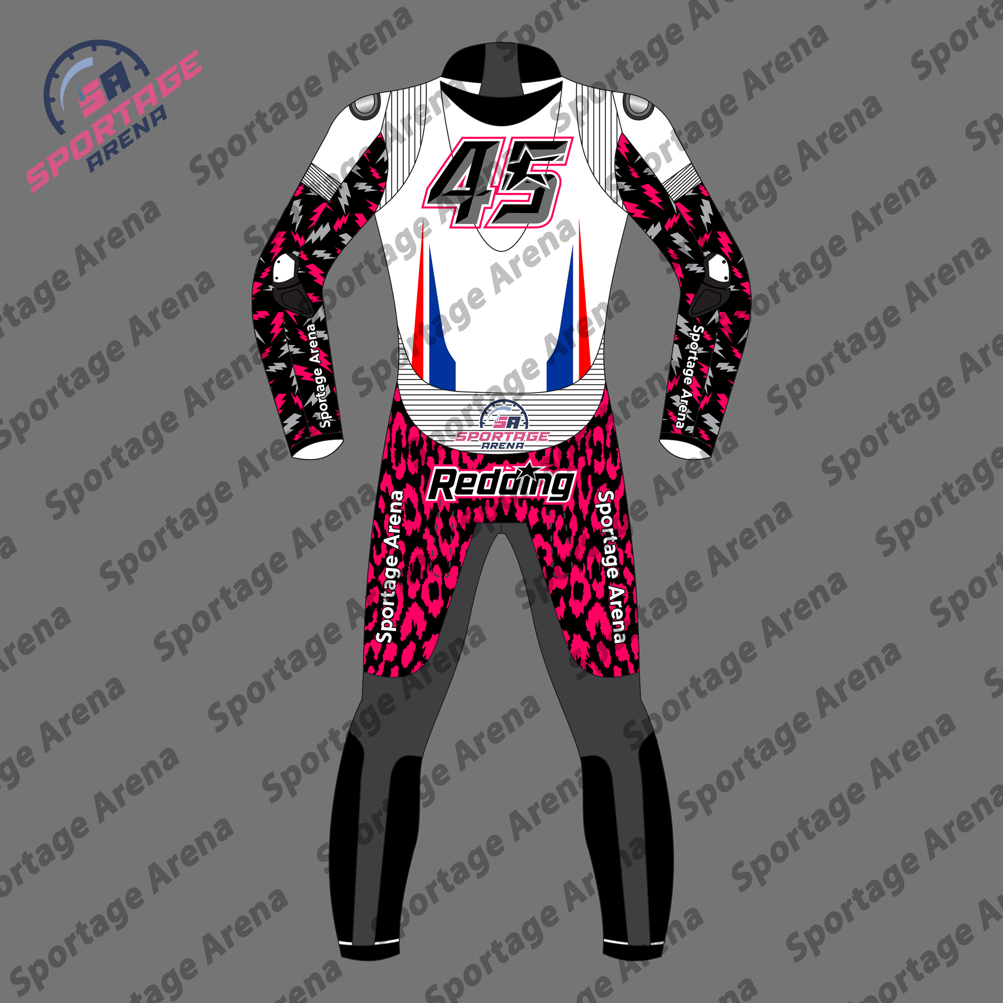 Scott Reddings 45 Winter Test 2022 Leather Riding Suit Back Scott Reddings 45 Winter Test 2022 Leather Riding Suit Back