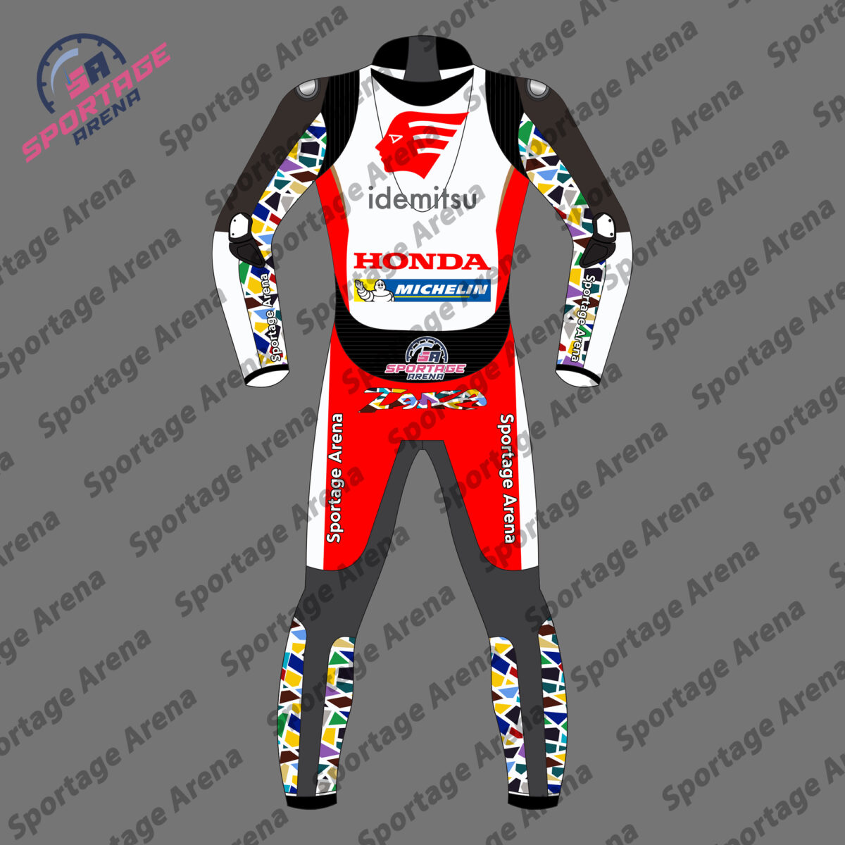 Takaaki Nakagami LCR Honda MotoGP 2022 Race Leather Suit Back