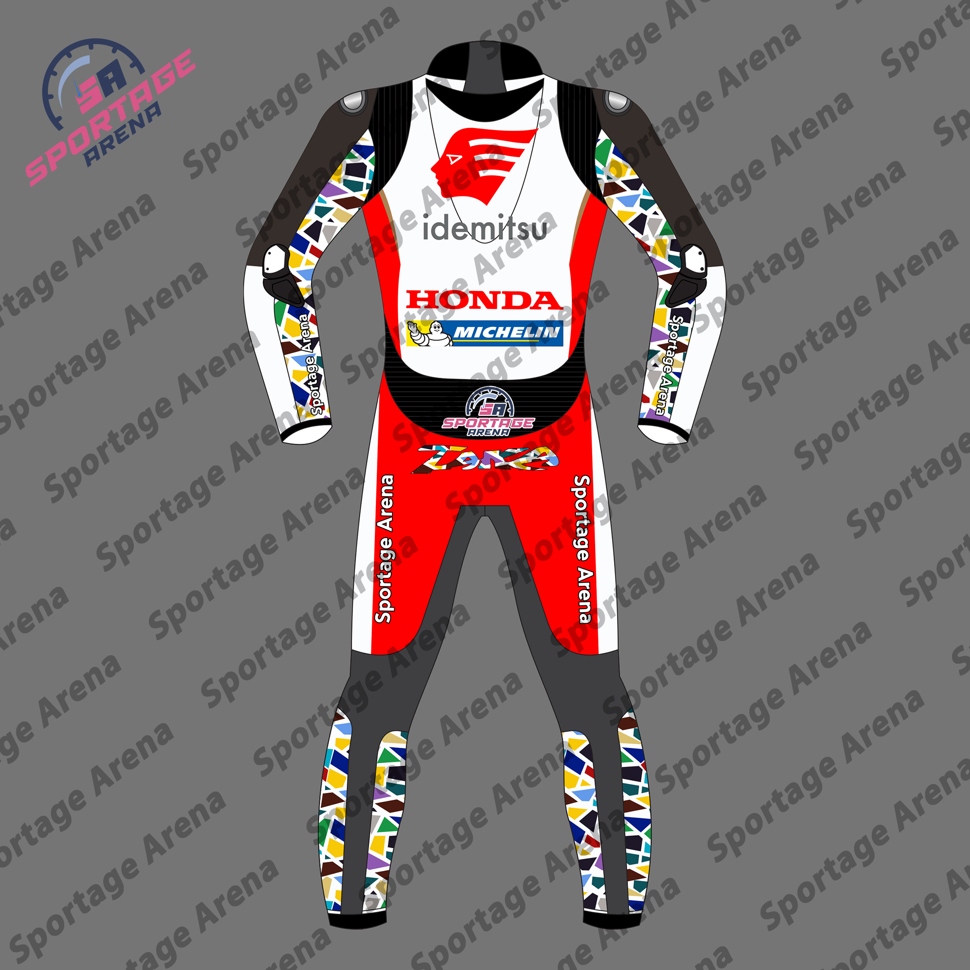 Takaaki Nakagami LCR Honda MotoGP 2022 Race Leather Suit Back Takaaki Nakagami LCR Honda MotoGP 2022 Race Leather Suit Back
