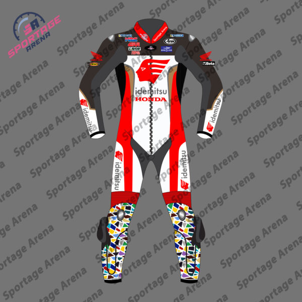 Takaaki Nakagami LCR Honda MotoGP 2022 Race Leather Suit Front