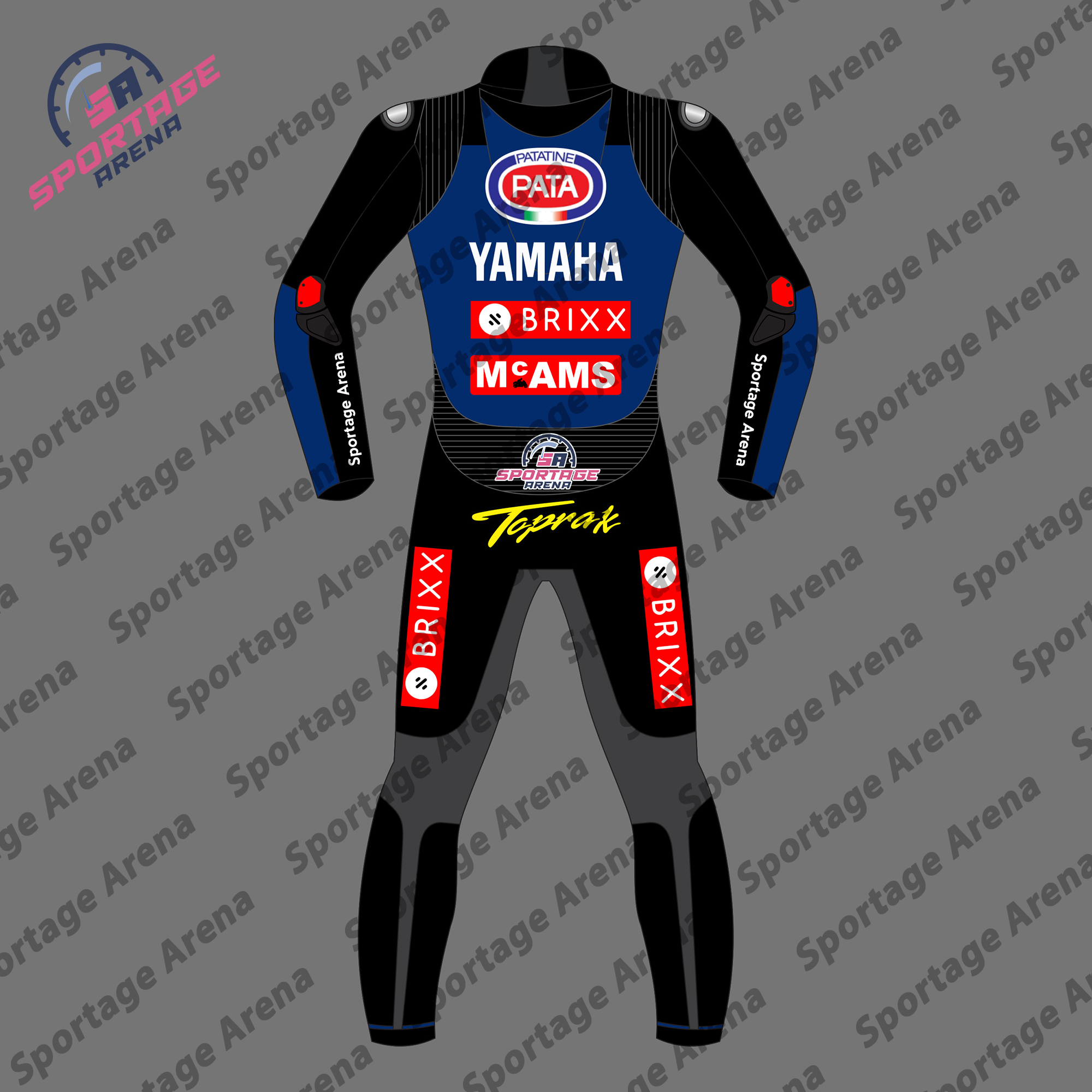 Toprak Razgatlioglu Pata MotoGP Yamaha SBK 2022 Race Suit Back Toprak Razgatlioglu Pata MotoGP Yamaha SBK 2022 Race Suit Back