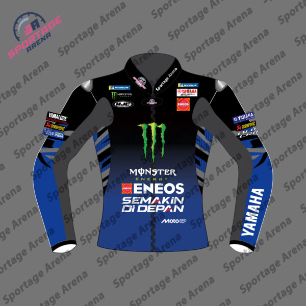 Fabio Quartararo Yamaha Monster Energy 2025 Motorbike Race Jacket Front