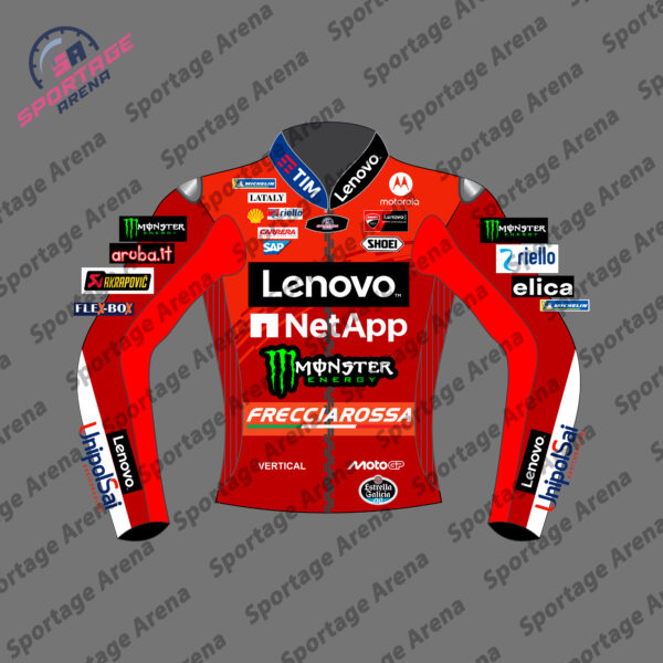 Marc Marquez MotoGP 2025 Ducati Leather Race Jacket Front